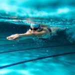 Women swimming